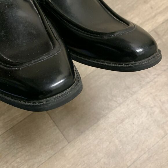 Mens Stacy Adams Moc Toe Bit Casual Dress Black Loafer‎ Shoes - Picture 5 of 8